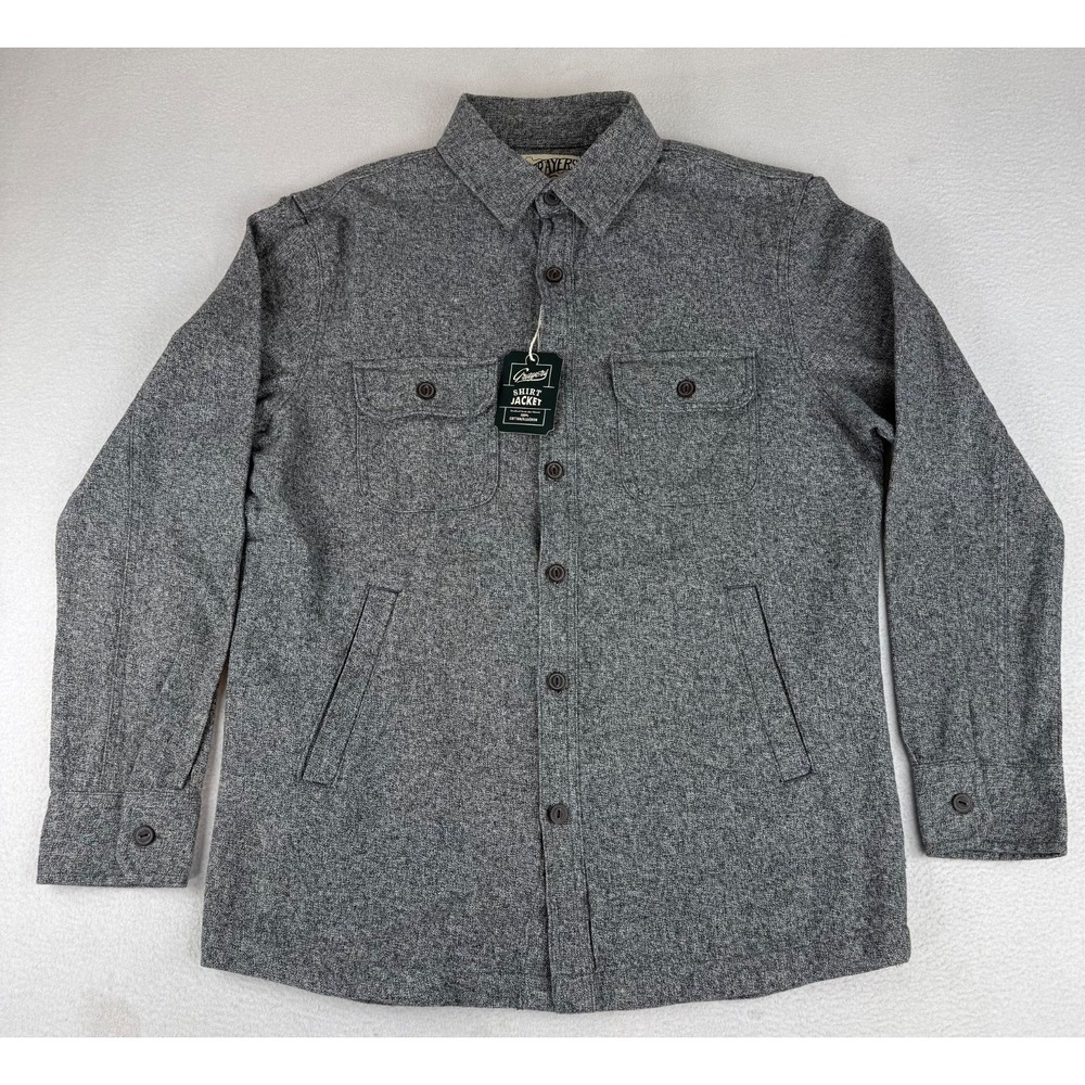 Grayers Heavyweight Shirt Jacket Men's Médium All  Finest Cotton‎ Gray NWT